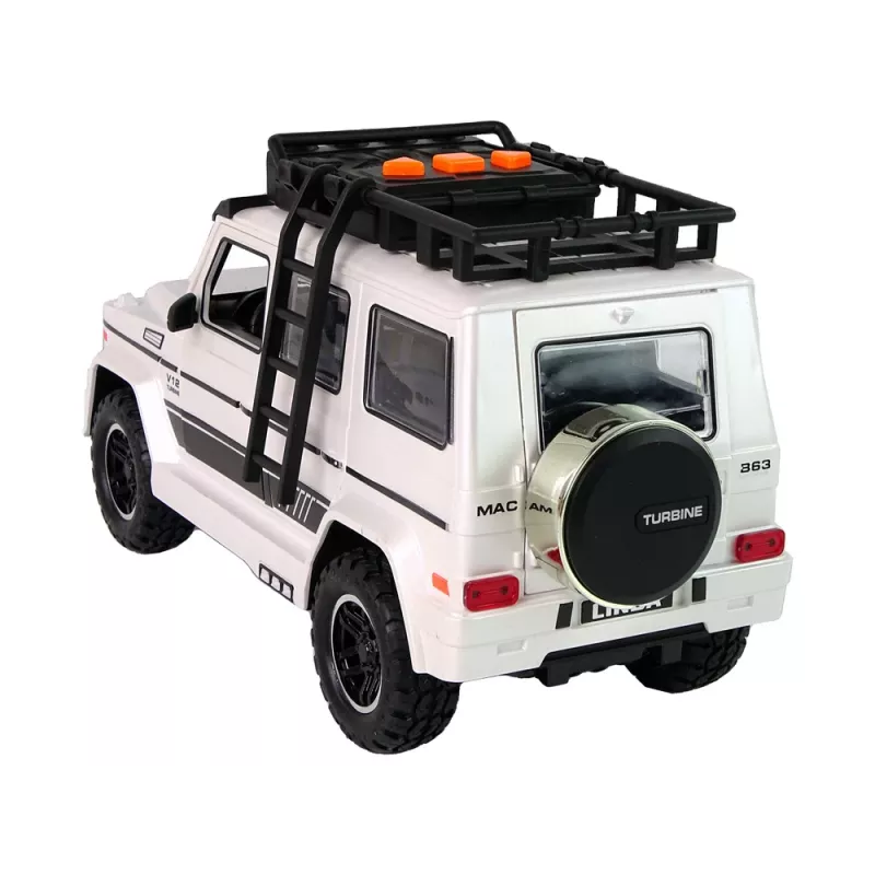 LEAN TOYS Auto fuoristrada a batteria bianca