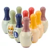 LEAN TOYS set bowling con gatti per bambini, 10 birilli, 2 palle colorate