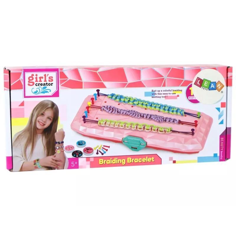 LEAN TOYS Kit creazione bracciali scatola rosa