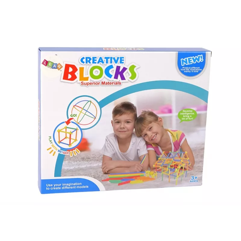 LEAN TOYS Set costruzioni bastoncini cannucce