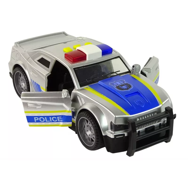 LEAN TOYS Auto Police 1:14 luci suoni argento