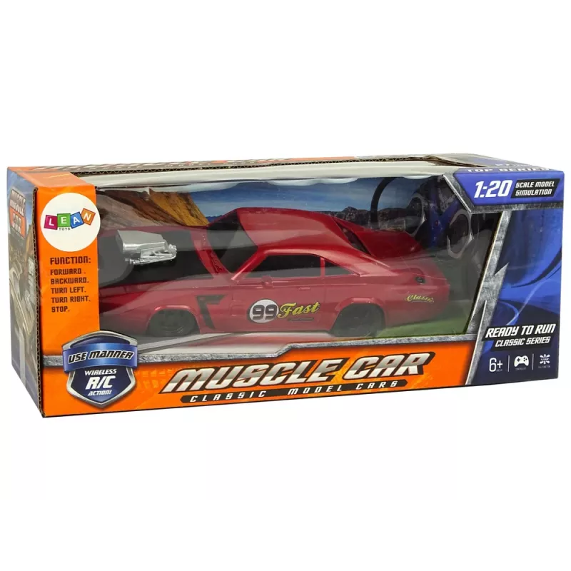 LEAN TOYS Auto R/C Sports Sticker 1:20 rossa pilota