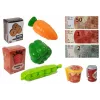 LEAN TOYS Cassa giocattolo set negozio con terminale sonoro e microfono – Set interattivo di gioco di ruolo per bambini dai 3 anni