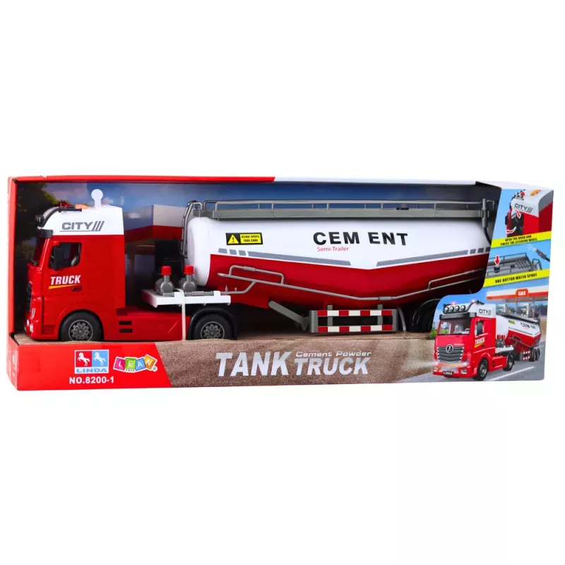 LEAN TOYS Autocarro betoniera con funzione di versamento acqua, luci e suoni