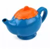 LEAN TOYS Set stoviglie per bambini in fibra di bambù, blu e arancione, 15 pezzi