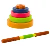 LEAN TOYS manubrio per bambini, schiuma antiscivolo, 8 dischi, plastica, multicolore