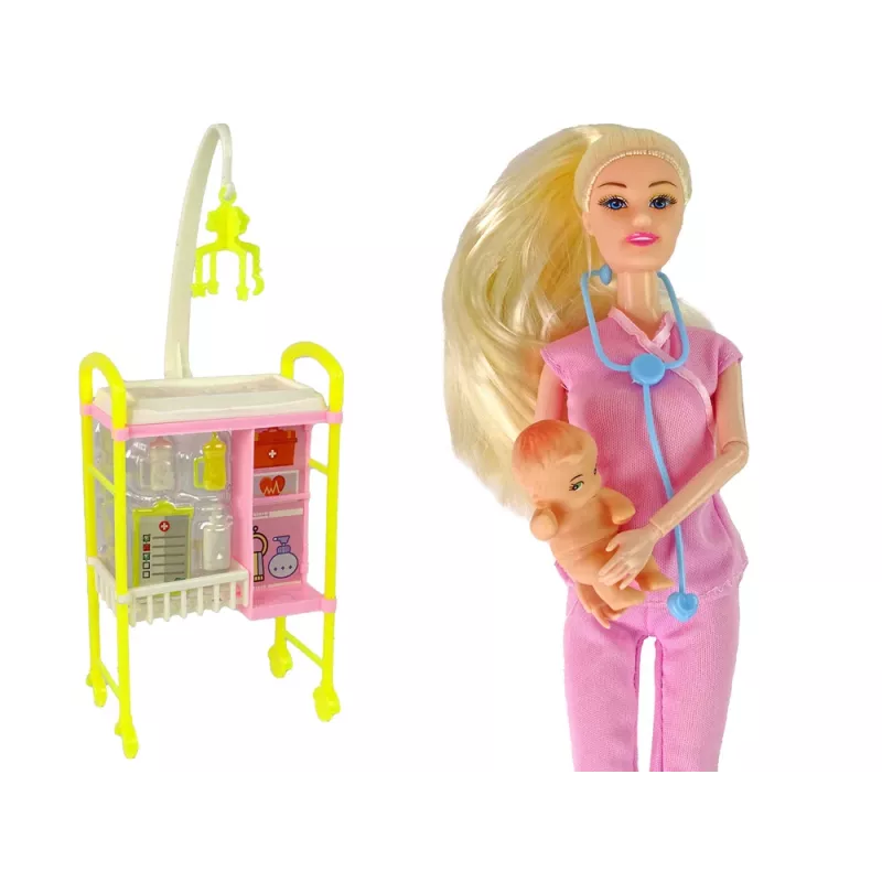 LEAN TOYS Dottore bambole per bambini capelli lunghi accessori