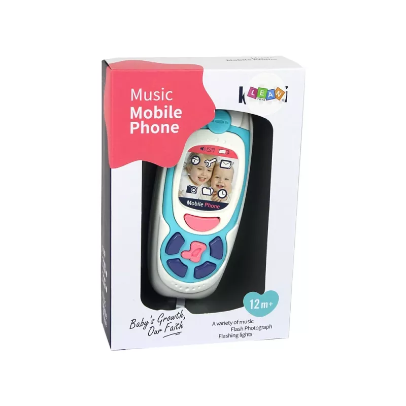LEAN TOYS cellulare didattico per bambini Melody blu