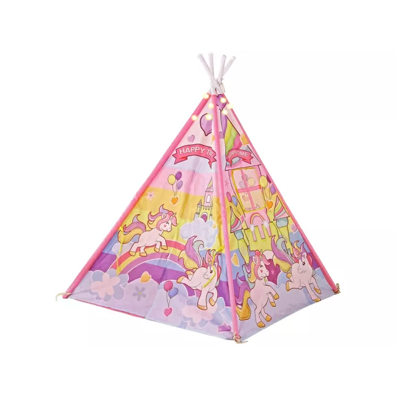 LEAN TOYS Tenda luminosa per bambini unicorno pony rosa
