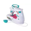 Lean Toys macchina da cucire per bambini - bianco, a batteria, giocattolo realistico con pedale e luce LED