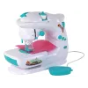 Lean Toys macchina da cucire per bambini - bianco, a batteria, giocattolo realistico con pedale e luce LED