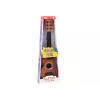 LEAN TOYS chitarra per bambini con finitura in legno marrone e plettro, 6 corde in nylon, acustica, da 3 anni