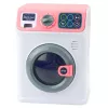 LEAN TOYS Lavatrice giocattolo per bambini con cestello rotante, luci e suoni, bianco/rosa