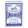 Carte da gioco LEAN TOYS Classic plastificate blu - formato poker, 54 carte, idrorepellenti