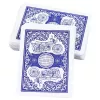 Carte da gioco LEAN TOYS Classic plastificate blu - formato poker, 54 carte, idrorepellenti