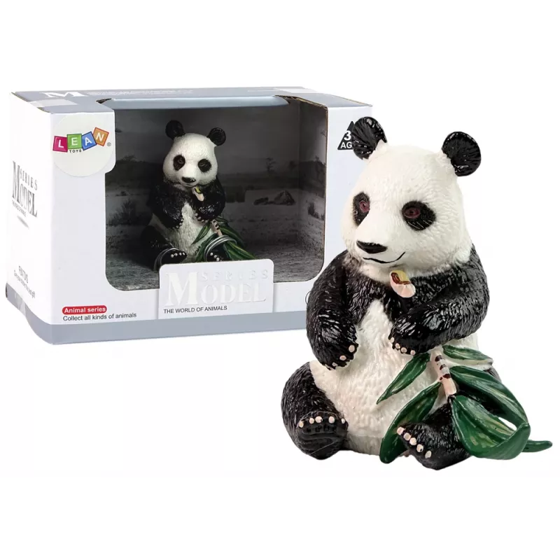 LEAN TOYS Statuina da collezione panda gigante con bambù
