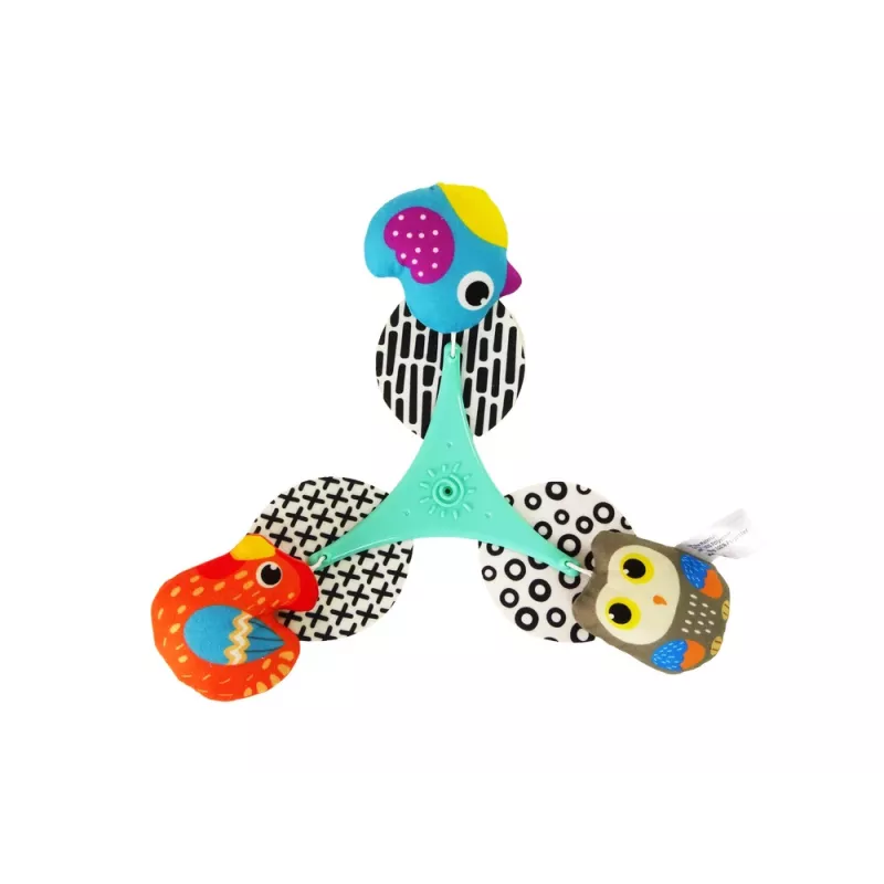 LEAN TOYS Giostra musicale uccellini colorati per lettino e passeggino