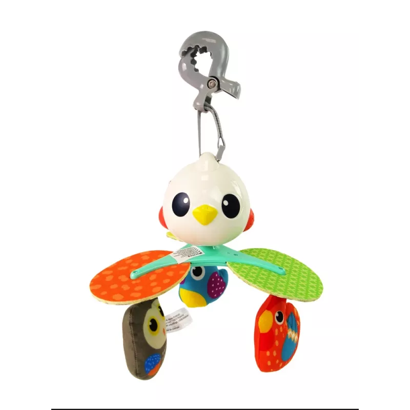 LEAN TOYS Giostra musicale uccellini colorati per lettino e passeggino