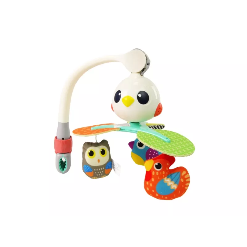 LEAN TOYS Giostra musicale uccellini colorati per lettino e passeggino