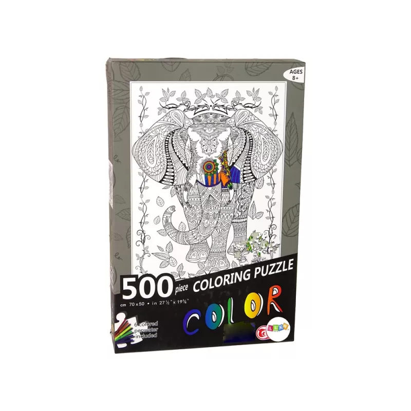 LEAN TOYS puzzle Colours 500 elefante