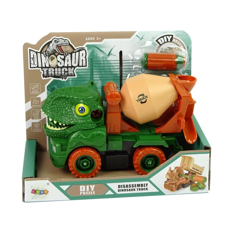 LEAN TOYS Betoniera dinosauro Unwrecker accessorio verde
