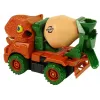 LEAN TOYS Betoniera dinosauro Unwrecker accessorio arancione