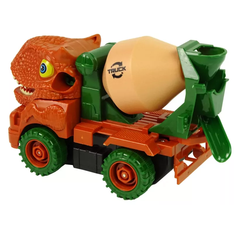 LEAN TOYS Betoniera dinosauro Unwrecker accessorio arancione