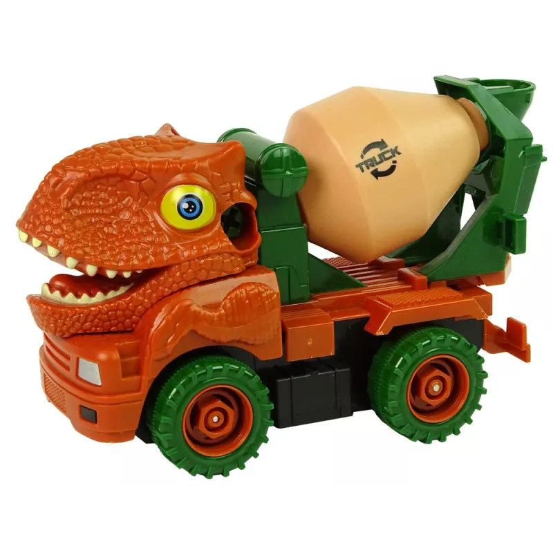 LEAN TOYS Betoniera dinosauro Unwrecker accessorio arancione