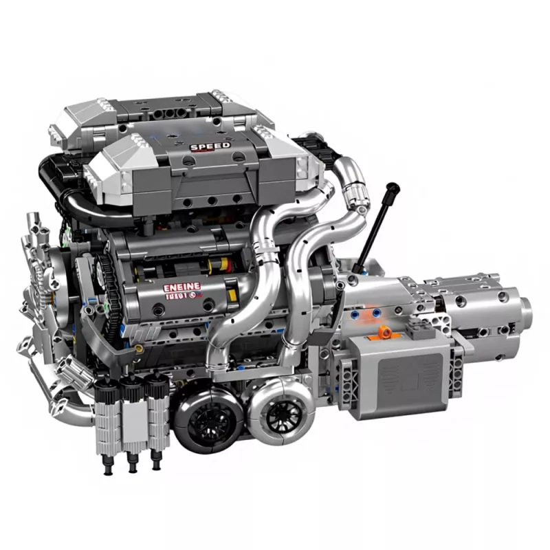 LEAN TOYS Mattoncini auto motore V8 cambio 2024 el.