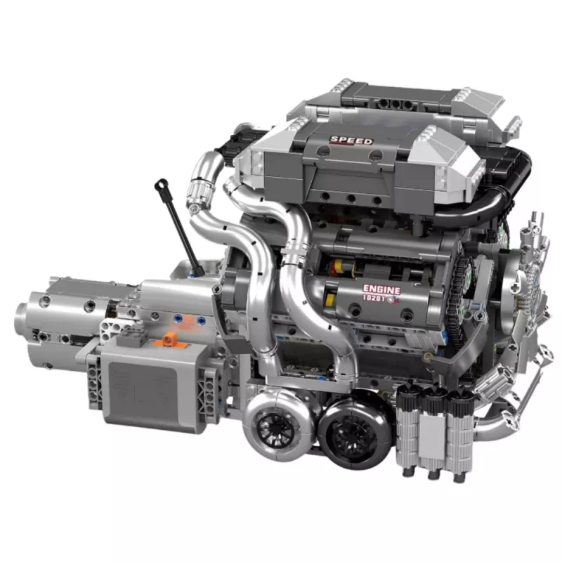 LEAN TOYS Mattoncini auto motore V8 cambio 2024 el.