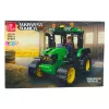 LEAN TOYS Mattoncini trattore agricoltura verde 304 pezzi