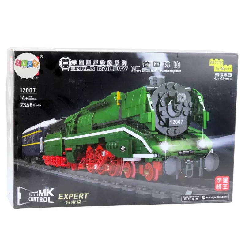 LEAN TOYS 23646 set di costruzioni locomotiva a vapore RC con telecomando e binari, 2348 pezzi