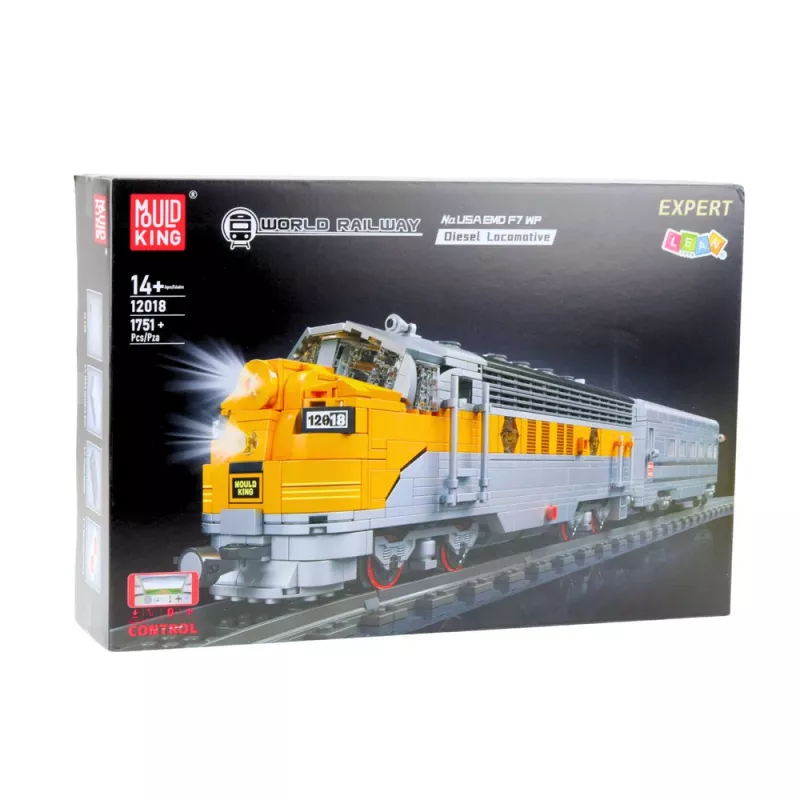 LEAN TOYS set di mattoncini - treno radiocomandato grigio/giallo (1.751 pezzi)