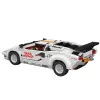 LEAN TOYS Mattoncini auto sportiva radiocomando RC bianca 1384 pezzi