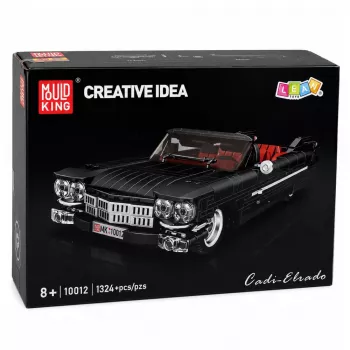 LEAN TOYS Mattoncini auto classica cabrio Cadi-Elrado nero 1324 pezzi