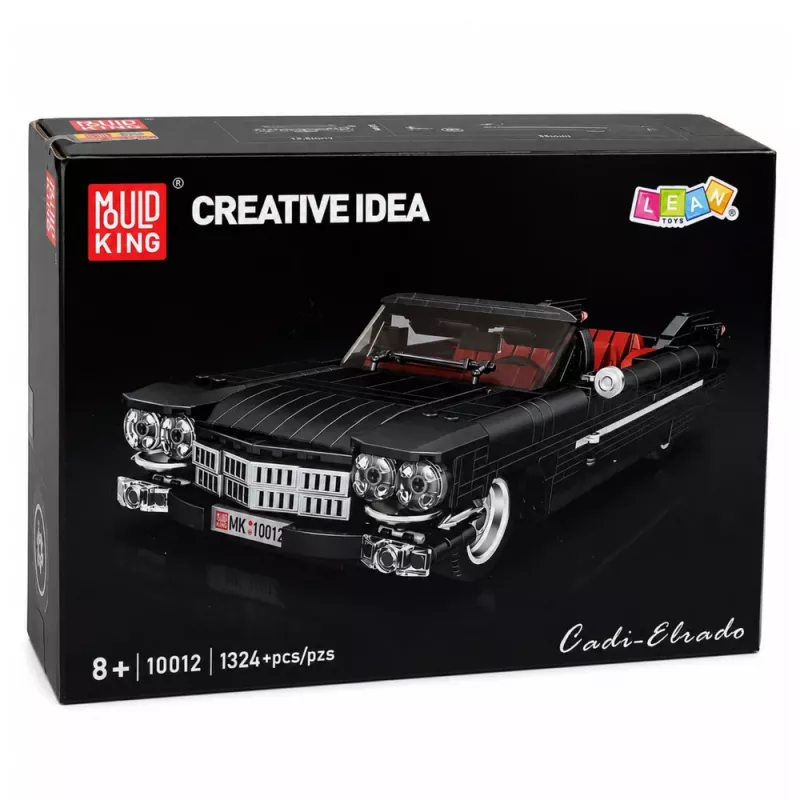 LEAN TOYS Mattoncini auto classica cabrio Cadi-Elrado nero 1324 pezzi