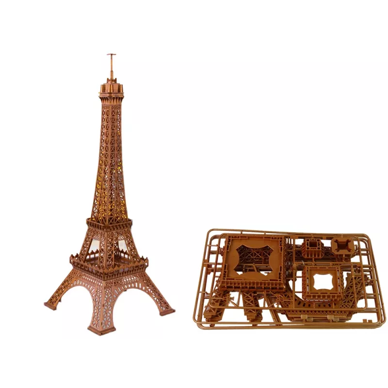 LEAN TOYS Gru da costruzione con radiocomando kit Torre Eiffel alta 90 cm