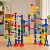LEAN TOYS set da costruzione pista a sfere tunnel dinosauri colorati 192 pezzi