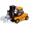 LEAN TOYS veicolo da cantiere carrello elevatore con pinza regolabile, luci e suoni, giallo, 1:43