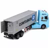 LEAN TOYS camion container con porte apribili, luce e suono – blu, 54 cm