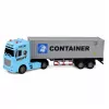 LEAN TOYS camion container con porte apribili, luce e suono – blu, 54 cm