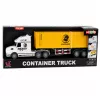 LEAN TOYS camion portacontainer con porte apribili, luci e suoni, giallo, 54 cm