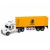LEAN TOYS camion portacontainer con porte apribili, luci e suoni, giallo, 54 cm