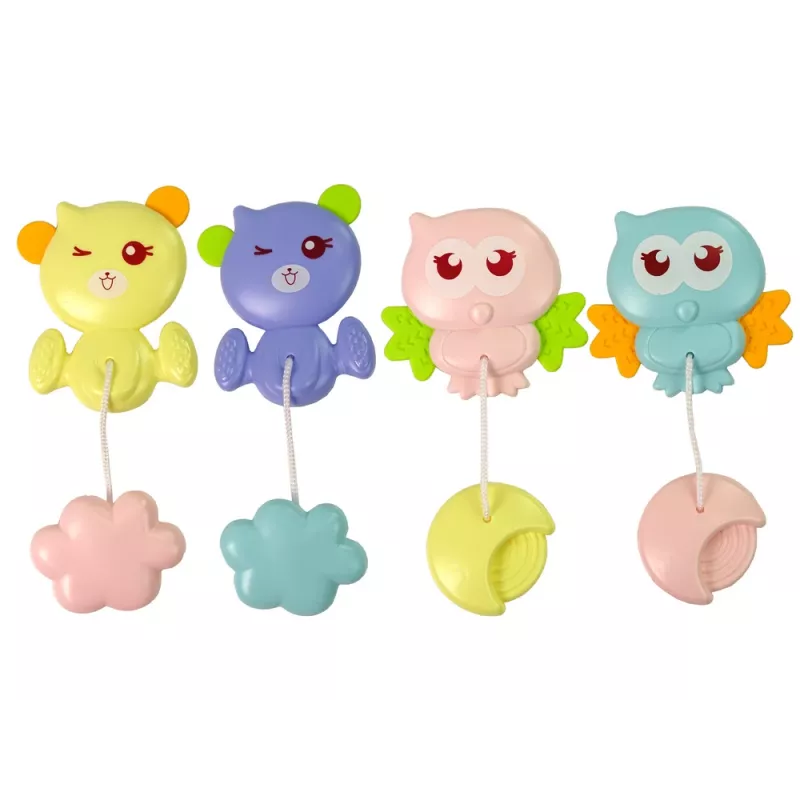 LEAN TOYS Giostrina da letto proiettore Pilot melodie versi di animali blu