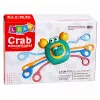 LEAN TOYS giocattolo sensoriale granchio per neonati sonaglio dentaruolo blu
