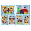 Set creativo LEAN TOYS puzzle a mosaico con bottoni e spilline a forma di fungo in valigetta 300 pezzi
