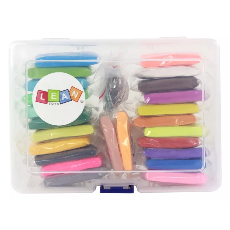 LEAN TOYS Set creativo pasta modellabile 24 colori con accessori