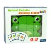 LEAN TOYS Mattoncini in legno creativi spaziali puzzle 3D rana