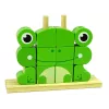 LEAN TOYS Mattoncini in legno creativi spaziali puzzle 3D rana