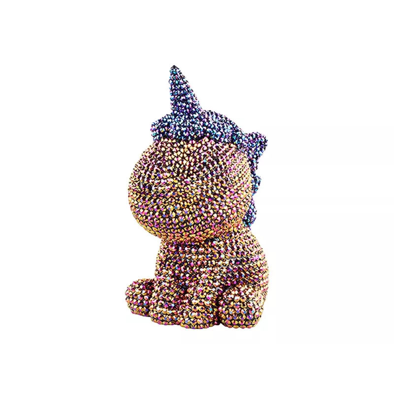 LEAN TOYS Kit unicorno creativo fai da te diamanti cristalli marrone